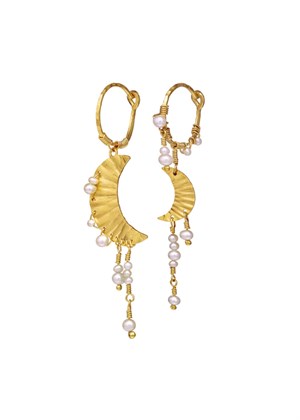 Esta earring Forgyldt Maanesten